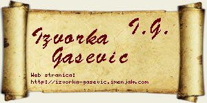 Izvorka Gašević vizit kartica